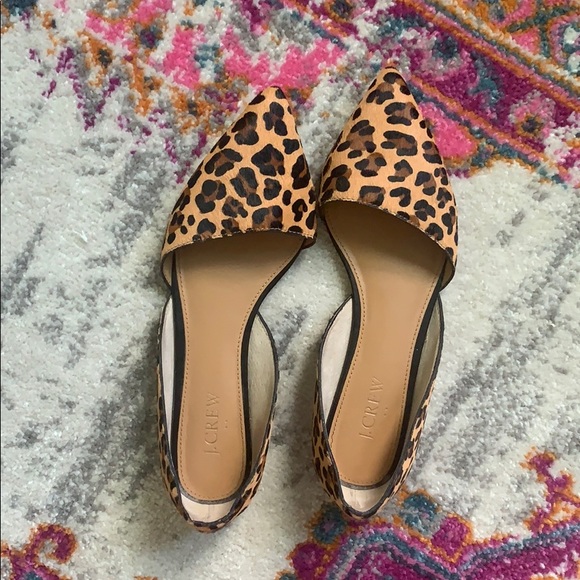 J. Crew Shoes - Jcrew leopard calf hair Orsay flats
